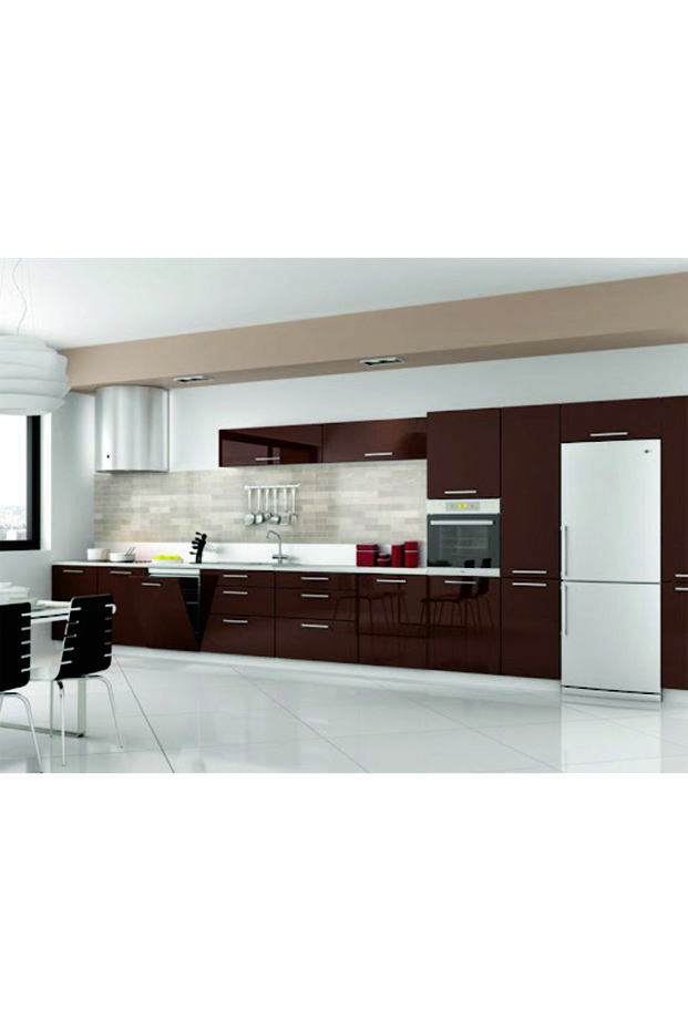 Cabinet Veneer Foil Glossy Brown