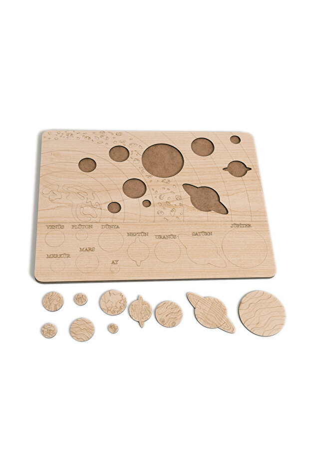 Montessori Educational Wooden Intelligence Developer Tutorial Planet System for Children - 1