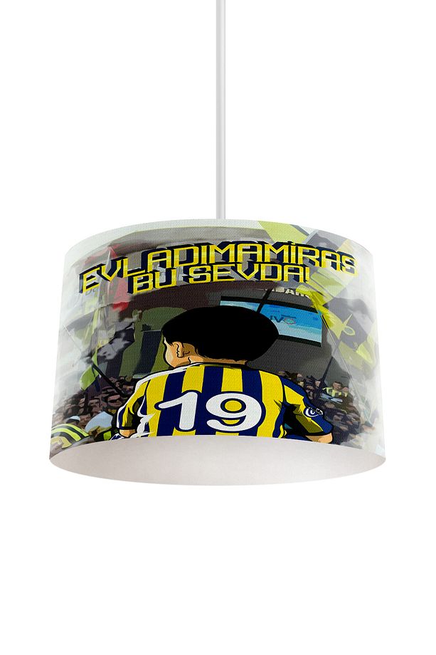 SARI LACİVERT FORMA DESENLİ BEBEK VE ÇOCUK ODASU SARKIT AVİZE - 1