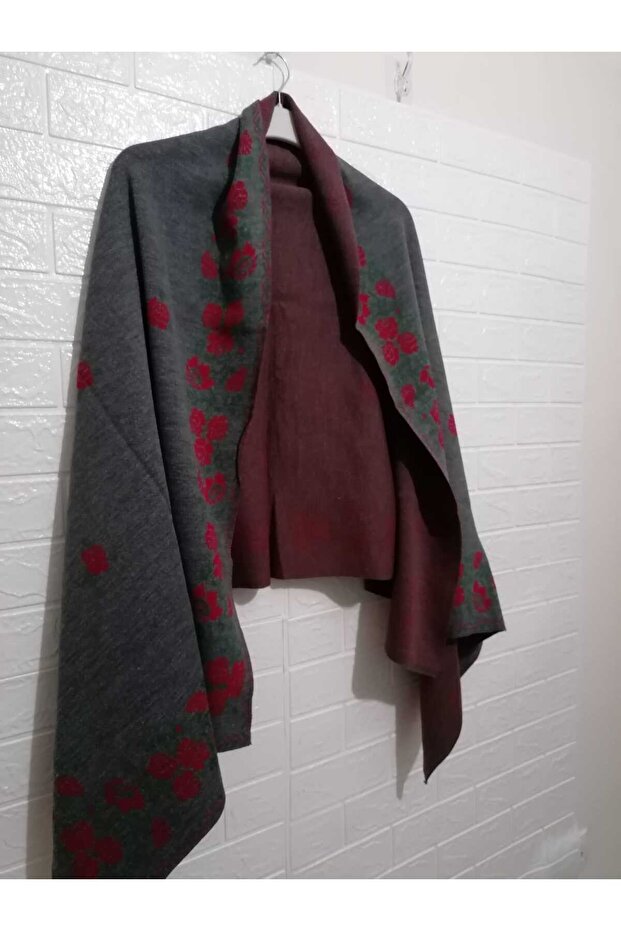 1. kalite, örme soft triko panço / şal - 1