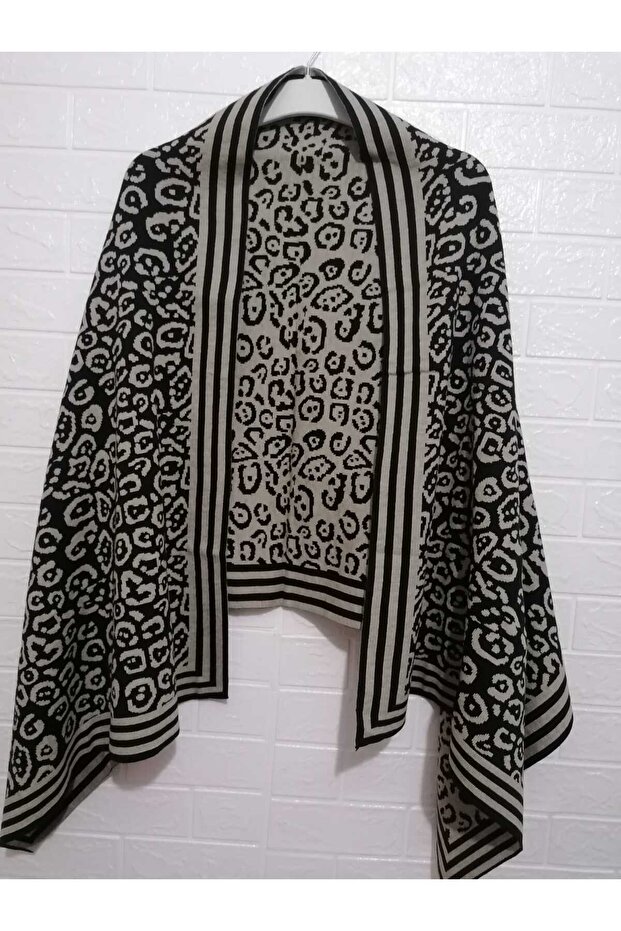 1. kalite, örme soft triko panço / şal - 4