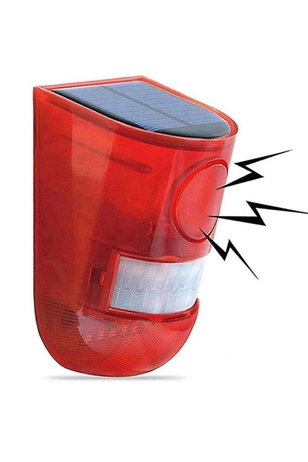 Solar Güneş Enerjili Alarm Solar Çevre ve Sınır Alarm Sistemi Hareket Sensörlü Tel Örgü Alarmı 129Db - 6