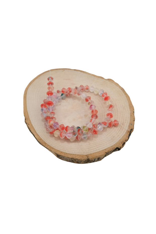 Patterned Colorful Glass Bead String Necklace Bracelet Bead