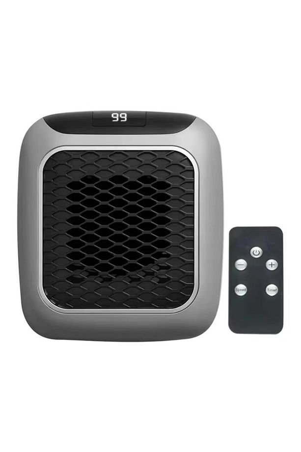 Duvar Tipi Mini Isıtıcı Fanlı Kumandalı Oda Isıtıcı Prize Takılan 800W Zaman Ayarlı Mini Isıtıcı - 2