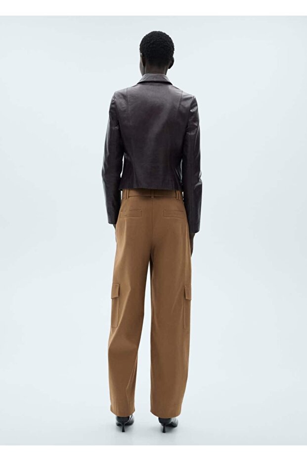 Pamuklu kargo pantolon - 4