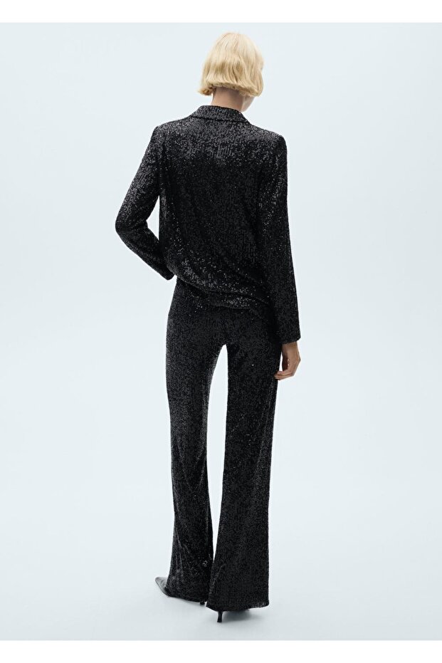 Payetli blazer ceket - 4