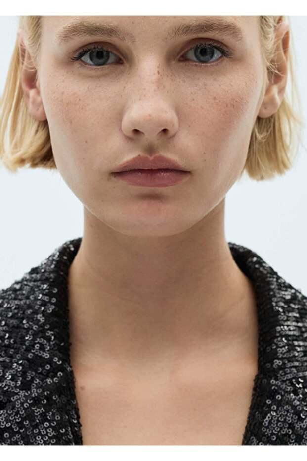 Payetli blazer ceket - 5