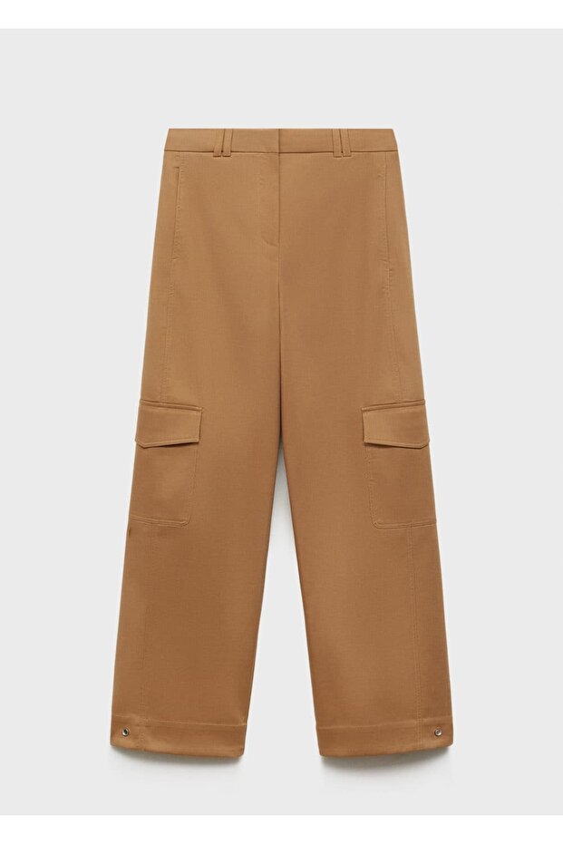 Pamuklu kargo pantolon - 3
