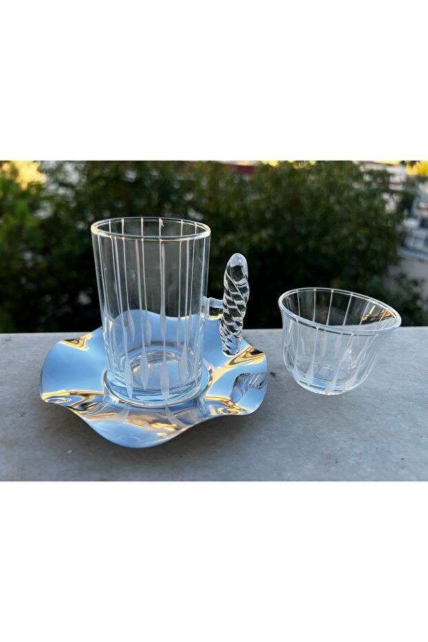 طقم شاي وقهوة 18 قطعة - 4