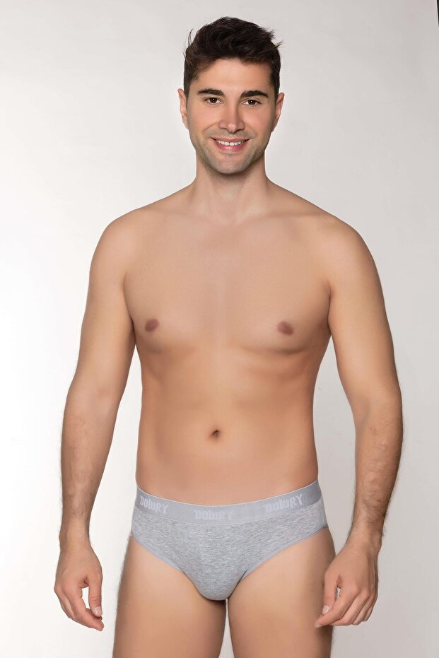 Men's Modal Slip - Gray with Logo Elastic