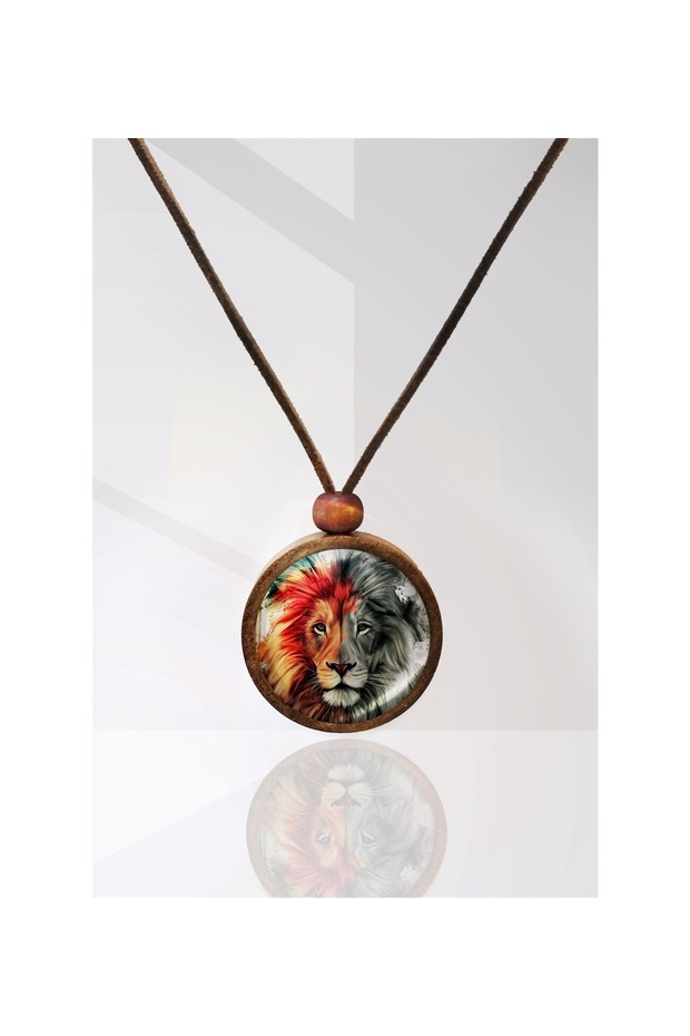 Lion Wooden Pendant
