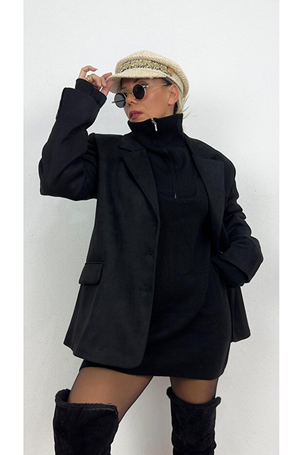 Oversize Süet Ceket - 2