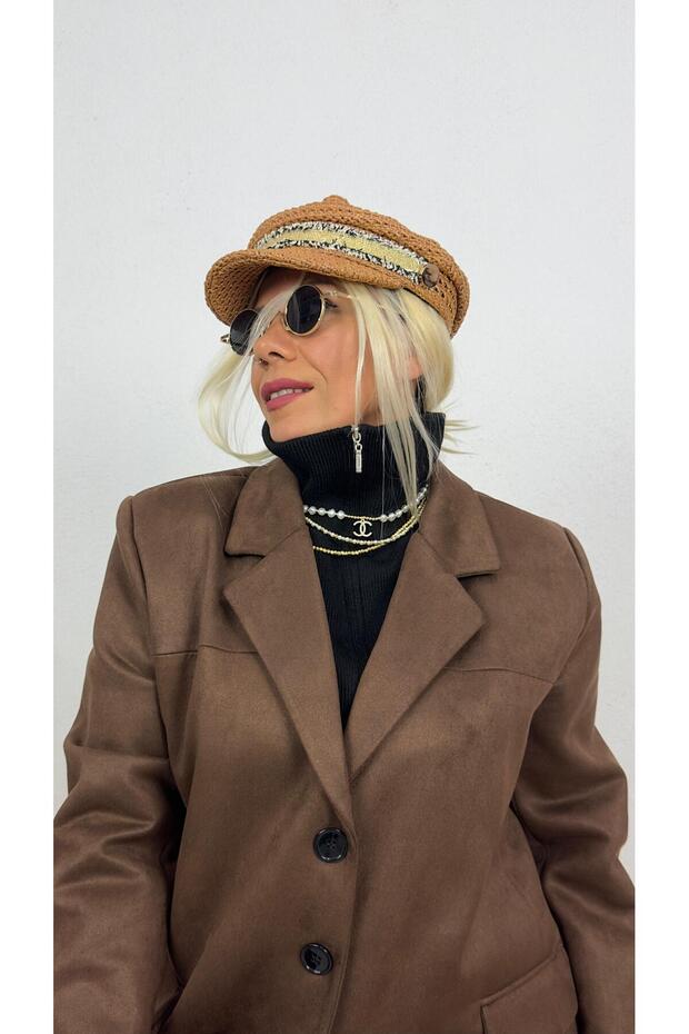 Oversize Süet Ceket - 6