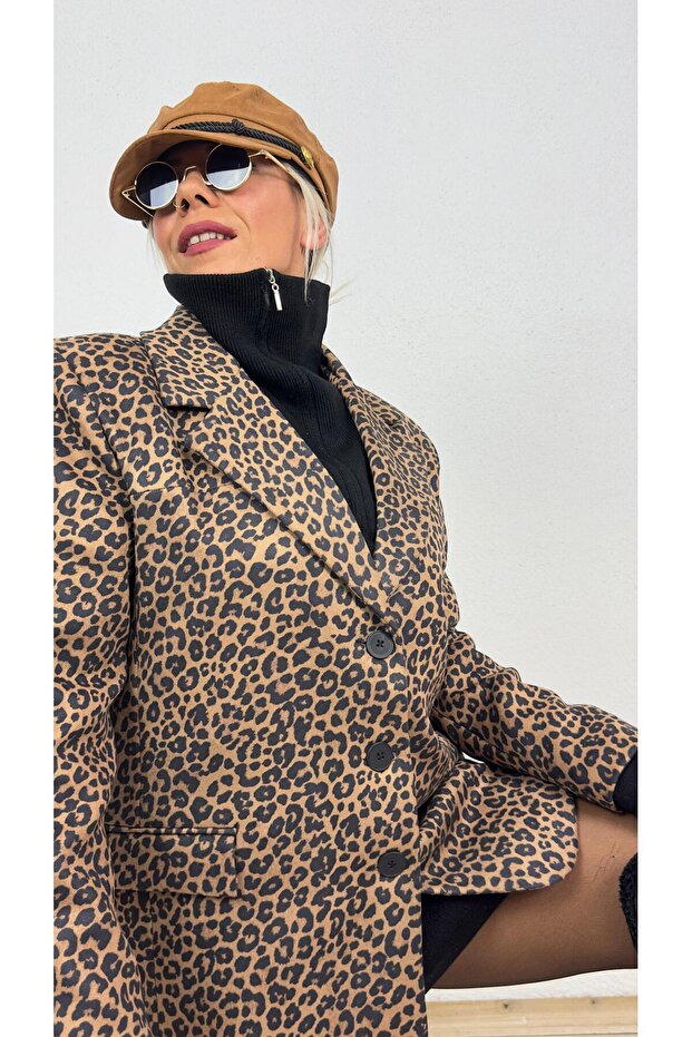 Leopar Süet Ceket - 7