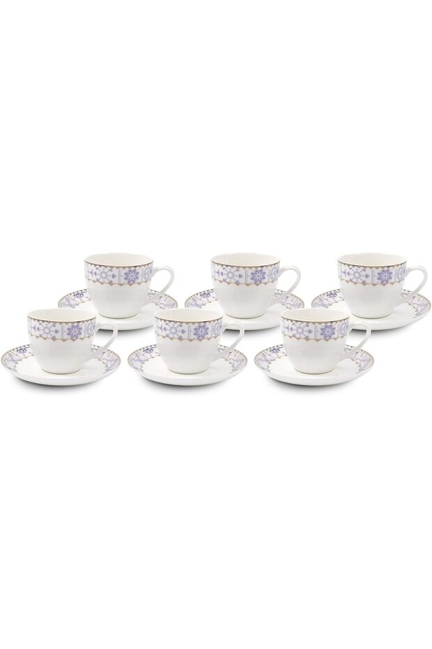 12PCS NBC CUP AND SAUCER SET FLORA