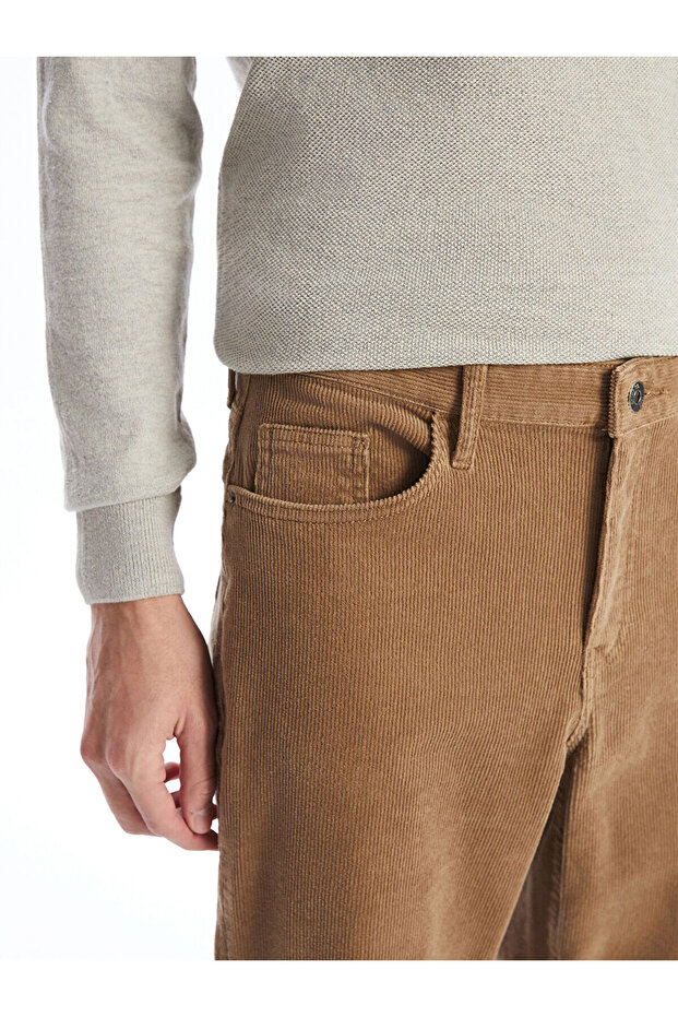 LCW Standart Kalıp Kadife Erkek Chino Pantolon - 3