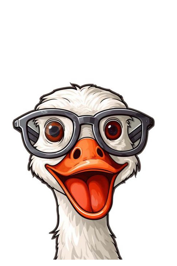 Cool Glasses Goose Sticker Car, Motorcycle, Helmet, Laptop, Glass Sticker 13X11 cm