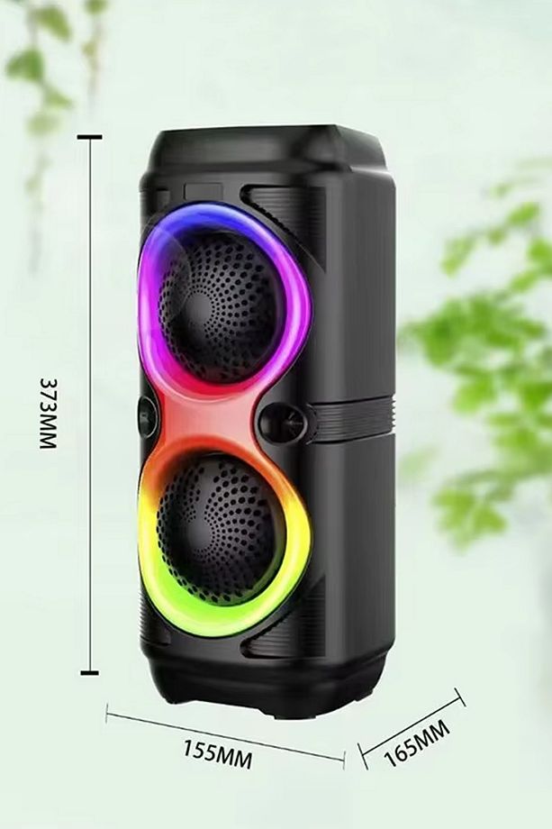 Çift Hoparlörlü Bluetooth 5.0 Bağlantılı Güçlü Ses Uzun Süre Şarj Süresi Kaliteli Ses RGB Ledli - 2