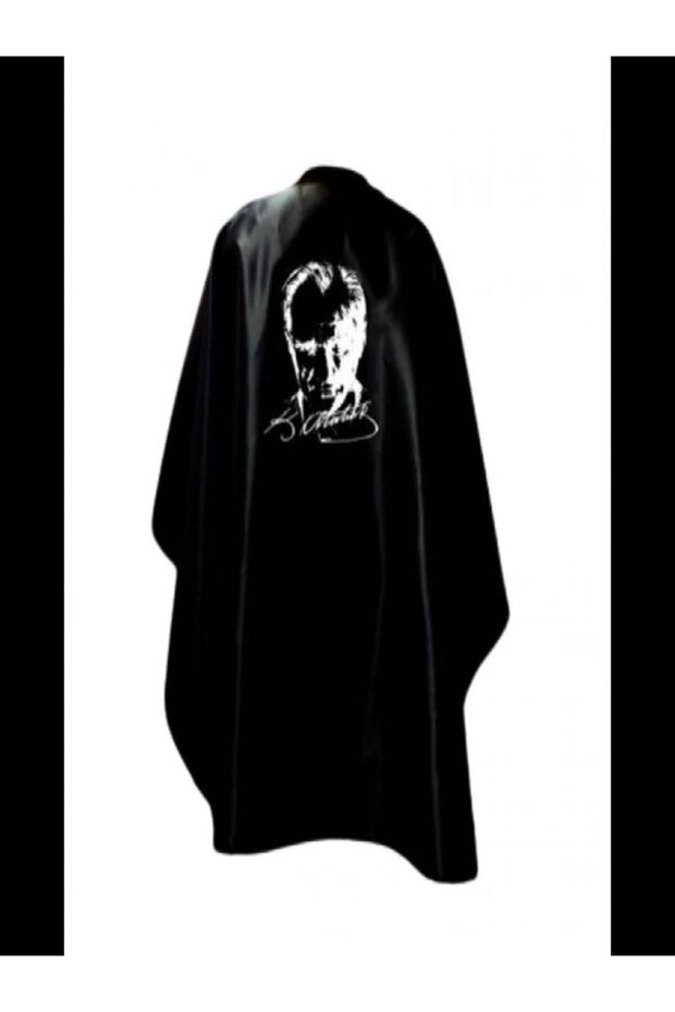Ataturk Printed Black Cloak 5 Pieces