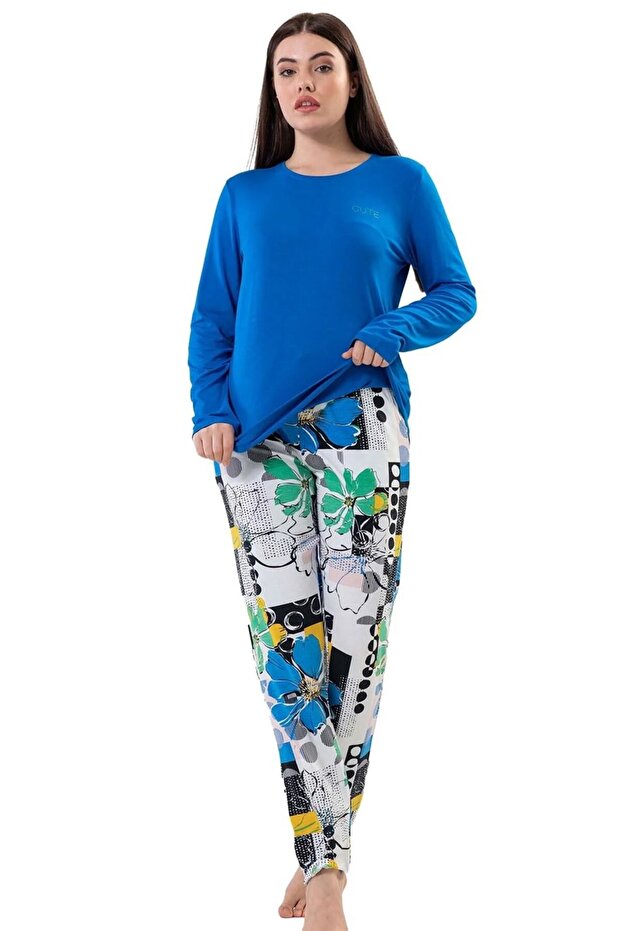 Vienetta Kadın Uzun Kollu O Yaka Pijama Takımı - 2