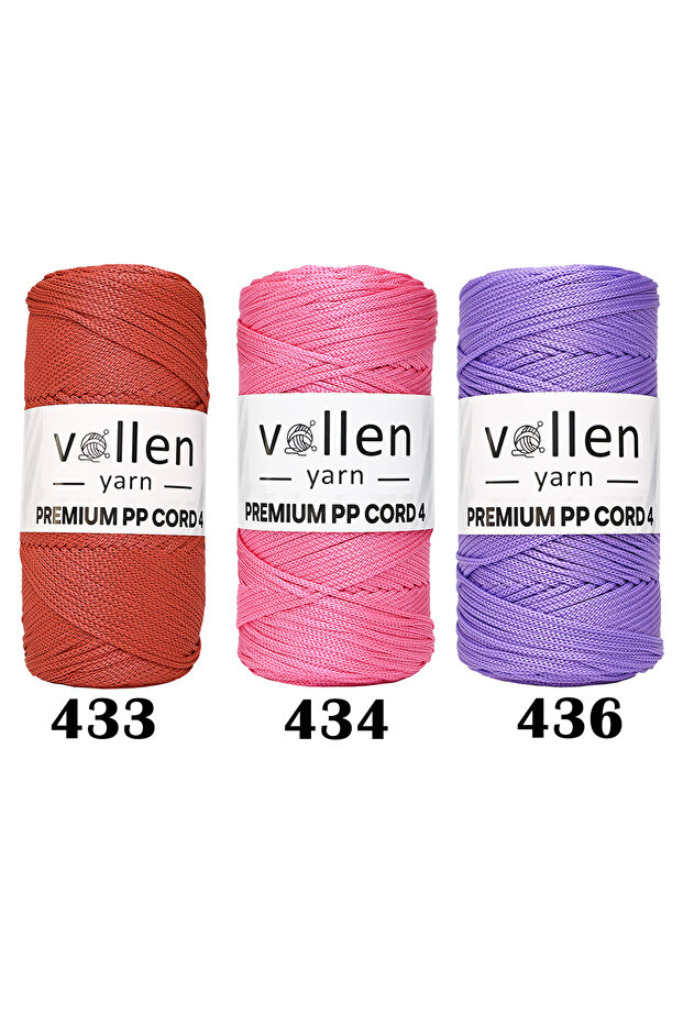 1000 gr Polyester Makrome Ipi,2mm 5'li Set, Makrame Ipi, Supla Ipi, Çanta Ipi,1150 Metre - 9