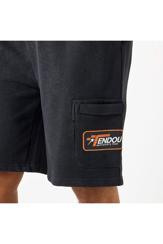 Shorts with Drawstring Closure and Pockets - 4