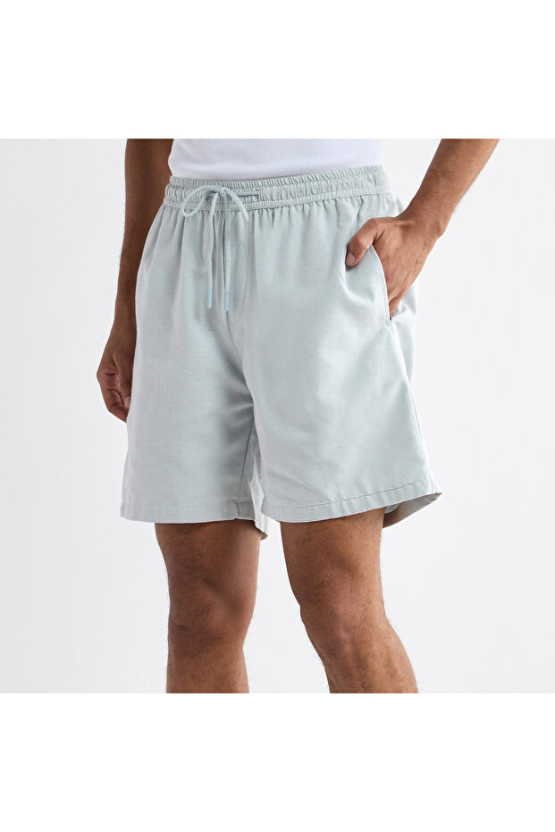 Flexi Waist Short with Drawstring and Pockets - 1