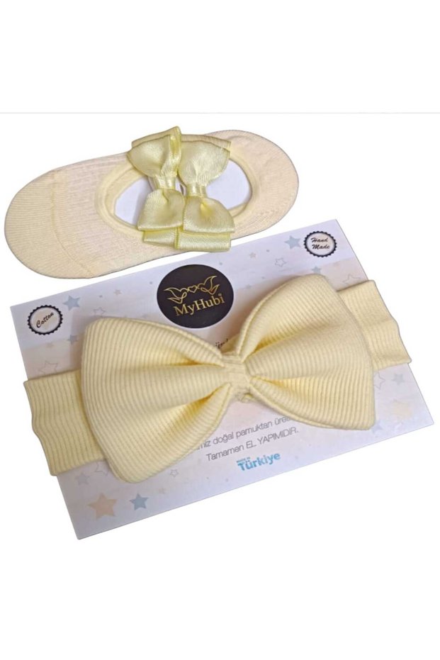 2-Piece Combination Handmade Baby Girl GRAND Bandana & Ballerina Socks with Special Accessories