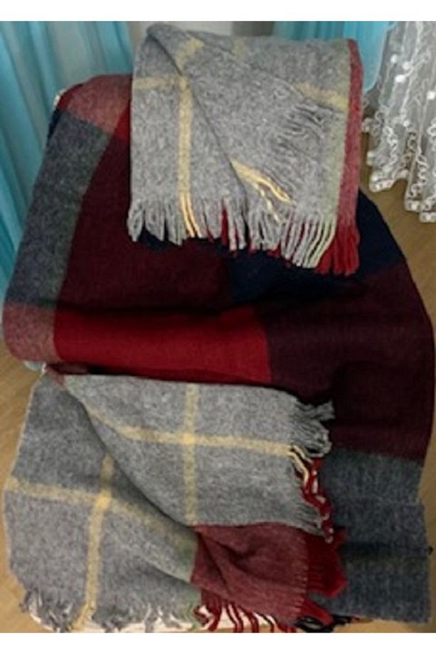 Gençev Home &selin& %100 Saf Yün Scotch Battaniye Battal Boy Yün Battaniye - % 100 Saf Yün - Wool - 3