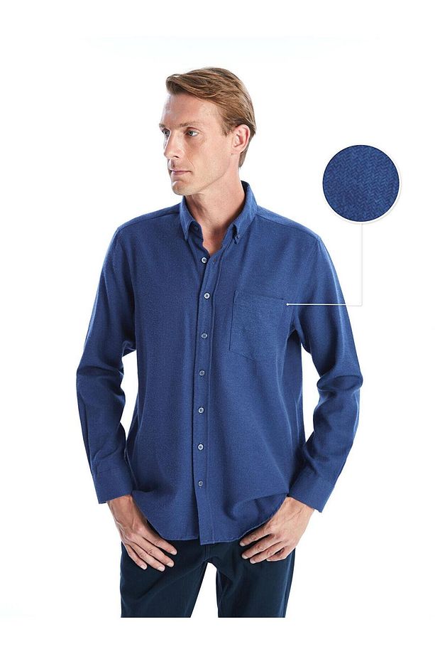 LCWAIKIKI Classic Regular Fit Uzun Kollu Poplin Erkek Gömlek - 1
