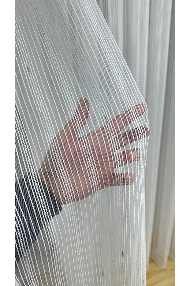 Tulle Curtain Luxurious Silver Foil Dense Pleated 1/3 Heavy Weight Draped Tulle Curtain Wrinkle-Free No Ironing Needed
