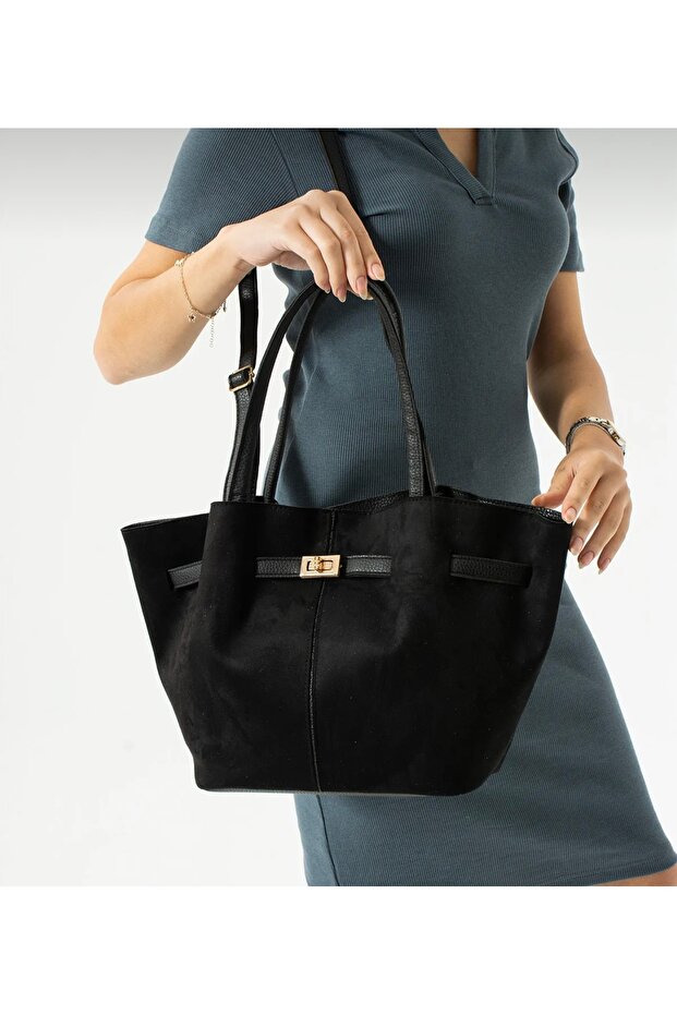 Suede Nubuck Magnet Women's Shoulder Bag