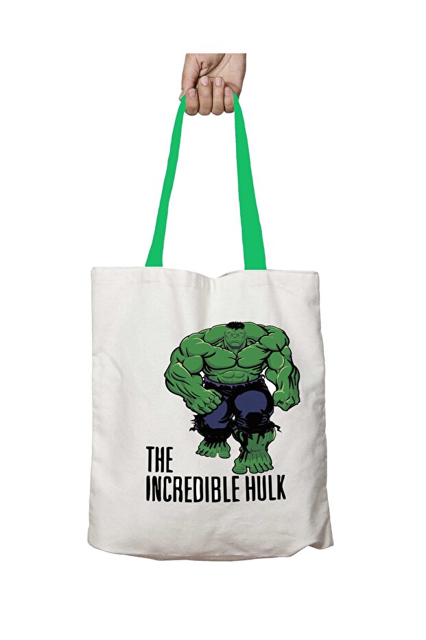 The Incredible Hulk Washable Shoulder Bag with Green Handles