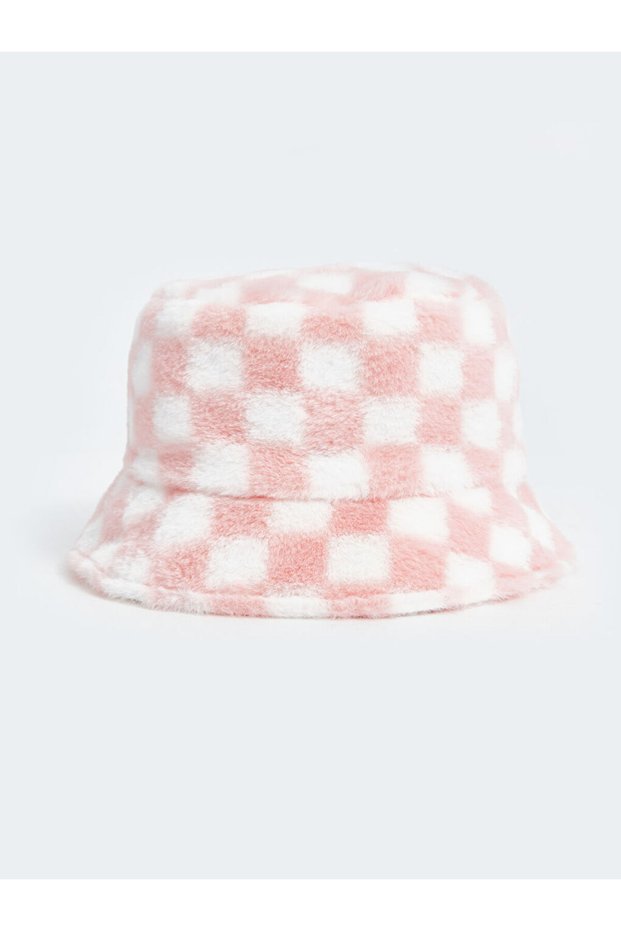 Esvab • Modern & Distinctive Checkered Embroidered Girls' Bucket Hat