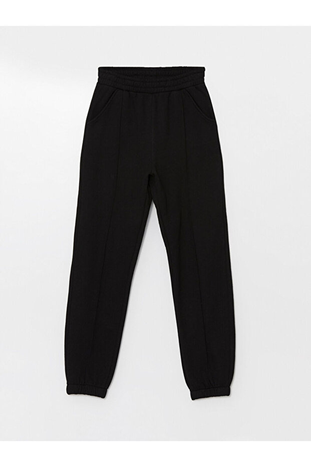 Beli Lastikli Kız Çocuk Kalın Jogger Eşofman Altı - 1