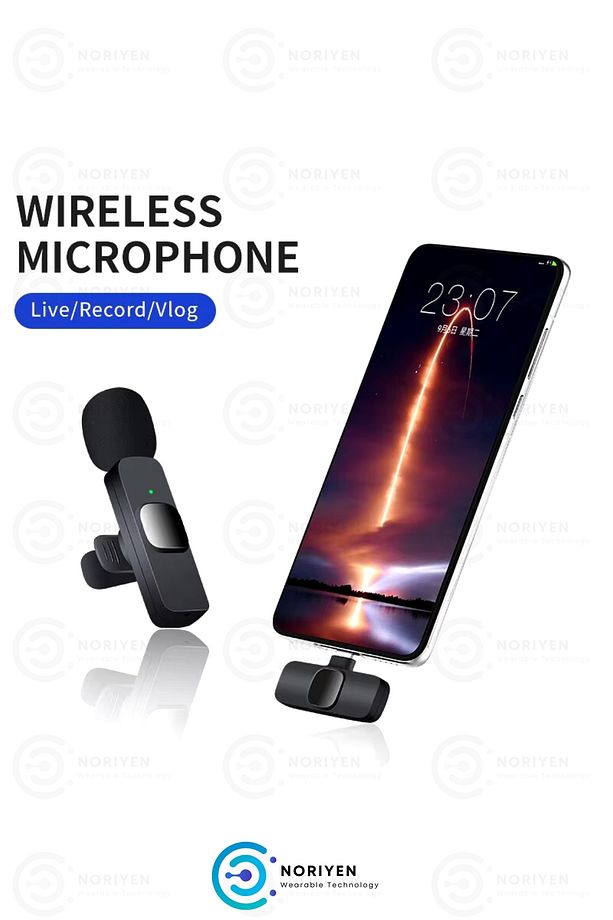 iPhone İçin Pro Model Kablosuz 2'li Yaka Mikrofonu Influencer Youtuber Tiktok 2 Adet Mini Mikrofon - 2