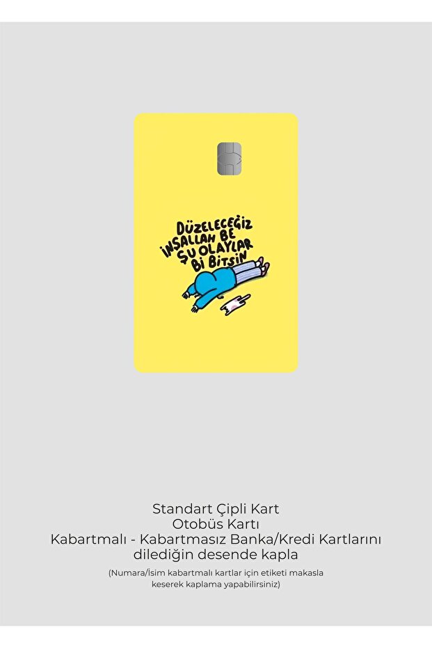 We Will Fix It, God Willing - Papara Tosla Card Covering Sticker Compatible with Credit Cards