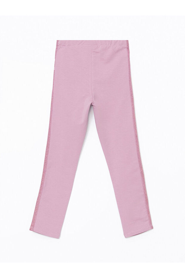 Beli Lastikli Kız Çocuk Uzun Tayt - 3