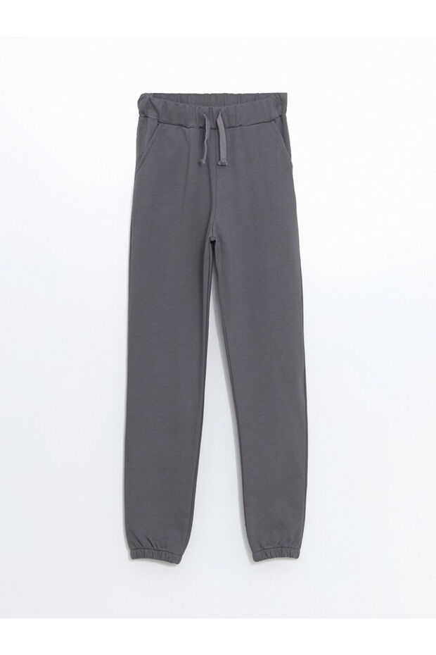 Beli Lastikli Kız Çocuk Jogger Eşofman Altı - 1
