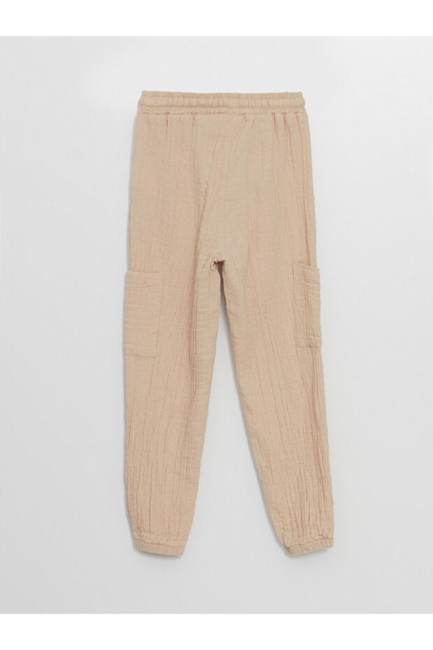 Beli Lastikli Basic Kız Çocuk Pantolon - 3