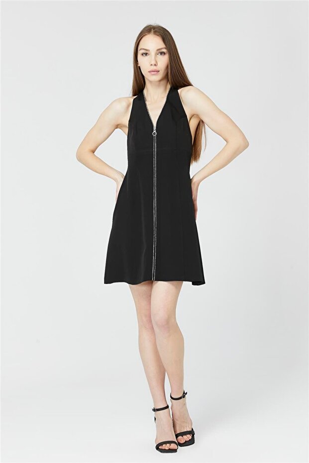 Taş Şeritli Elbise - 3