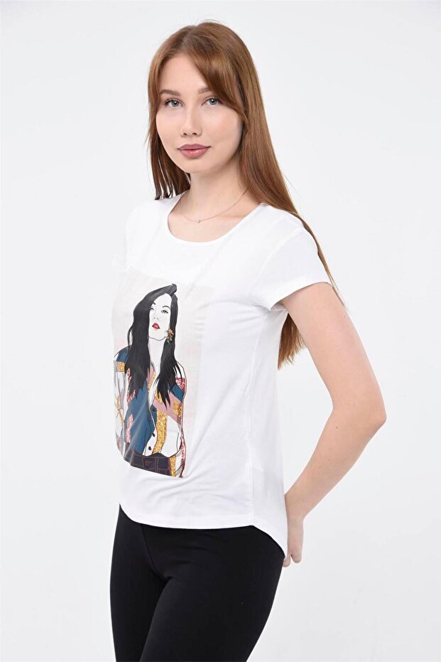 Kız Baskılı Tshirt - 2