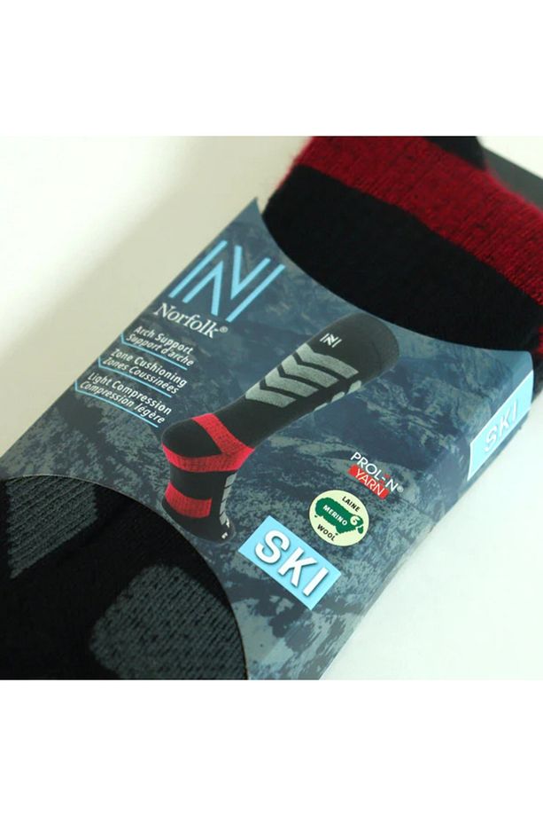Snowbird Merinos Yünü Hafif Basınçlı Termal Premium Snowboard Ve Kayak Çorabı 1 Çift Siyah - 3