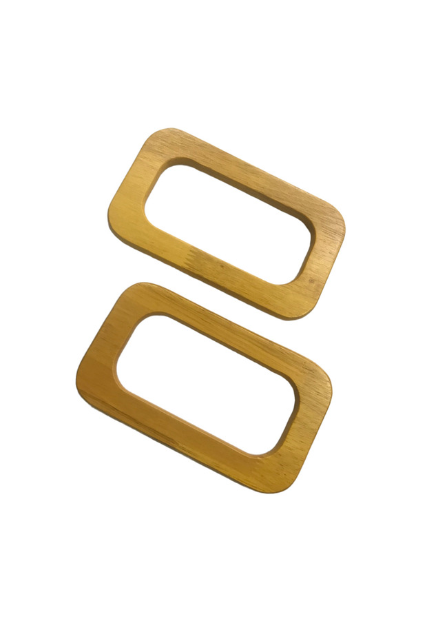 4 no solid bamboo bag handle pair assorted 16x9 cm