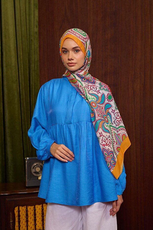 شال قطني رقيق بنمط باتيه - 3