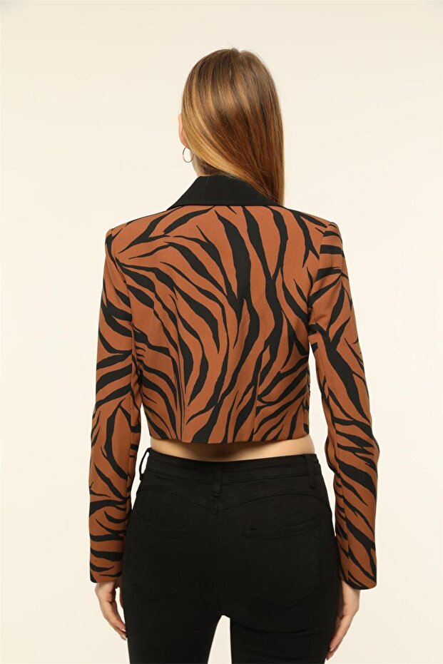 Zebra Desenli Ceket - 4