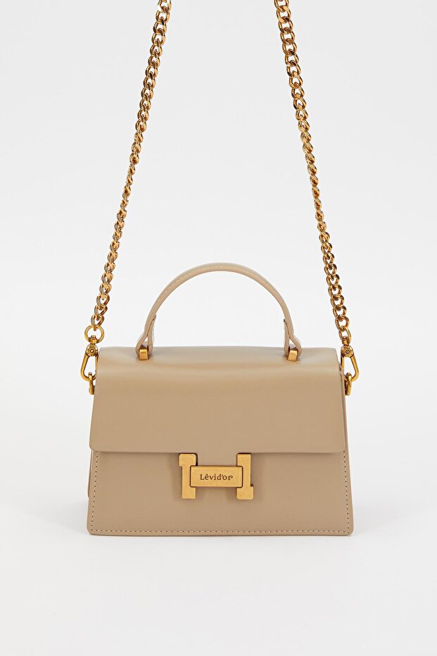 Gray Square Design Handbag - 1