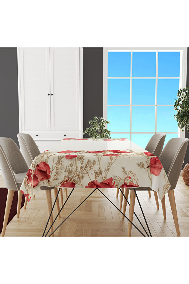 Flower Patterned Digital Printed Tablecloth