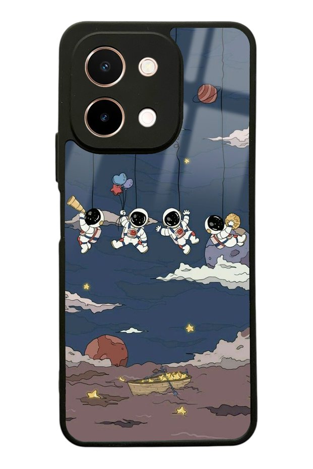 Vivo Y28 Glossy Phone Case with Astronaut Design with Swing