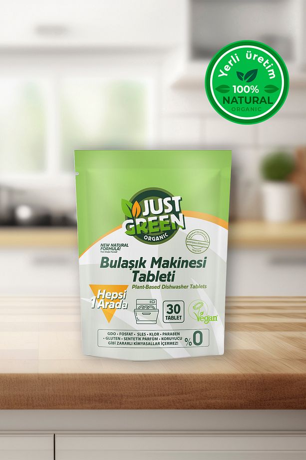 Bitkisel Bulaşık Makinesi Tableti - %100 Bitkisel - Doğal Ve Güçlü Temizlik (30 TABLET) Yerli Üretim - 6